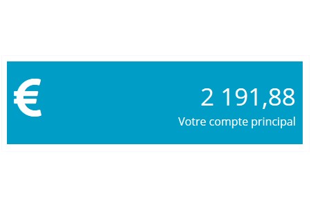 indicateur de budget avec solde du compte principal