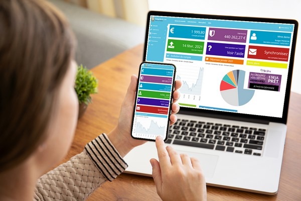 affichage de l'appli budget sur PC et mobile