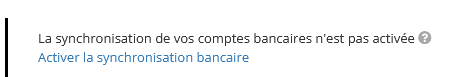 activer la synchronisation bancaire